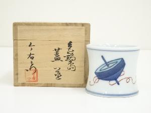 有田焼　今泉今右衛門造　色鍋島蓋置（共箱）